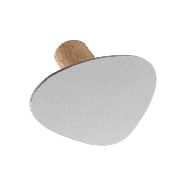 Světle šedý nástěnný ocelový háček Dot L Nupo – LIND DNA