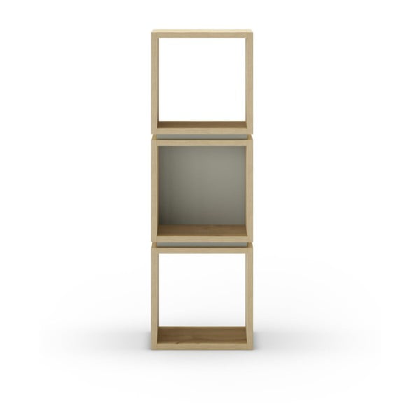 Knihovna v dekoru dubu v zeleno-přírodní barvě 32x99,5 cm Lofty – Marckeric