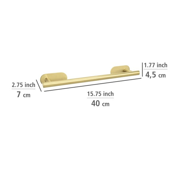 Samodržící držák na ručníky z nerezové oceli Orea Gold – Wenko-image-4