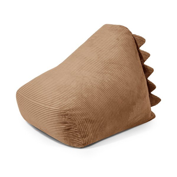 Hnědý manšestrový dětský sedací vak Snug 80 Dragon – SLOWDOWN