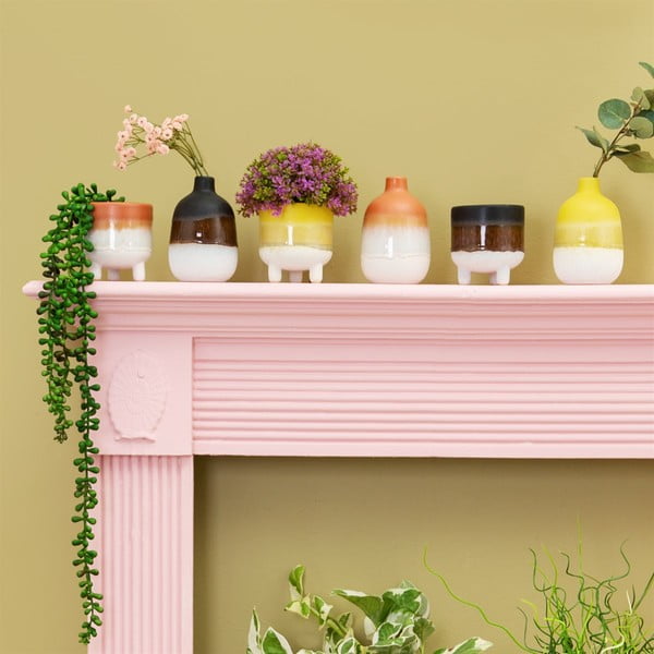 Černo-bílý květináč Sass & Belle Bohemian Home Mojave, ø 7,5 cm-image-1