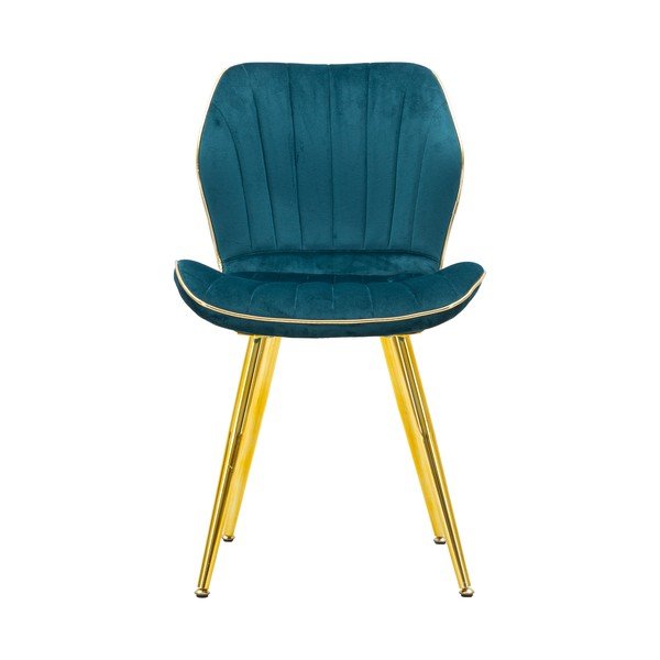 Sada 2 tyrkysových polstrovaných jídelních židlí Mauro Ferretti Paris-image-2