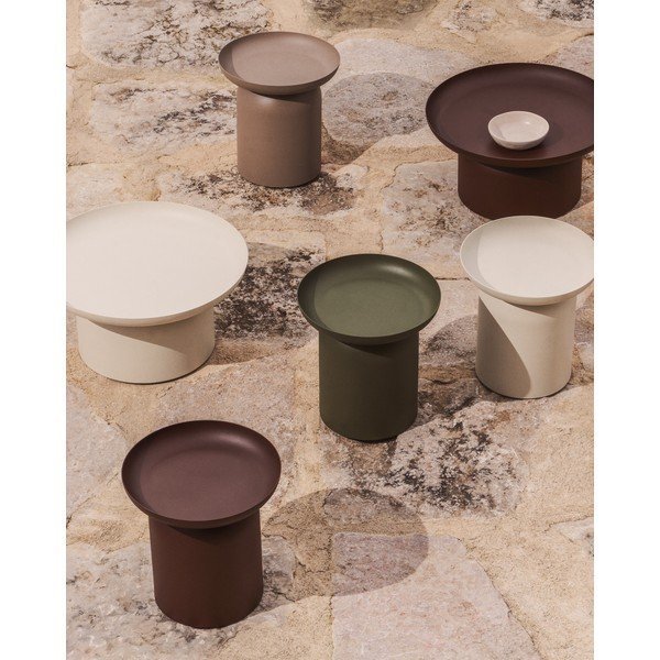 Kovový kulatý zahradní stolek ø 45 cm Arcola – Kave Home-image-2