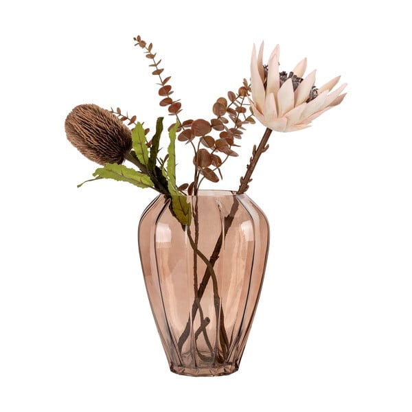 Hnědá skleněná váza (výška 29 cm) – House Nordic-image-3