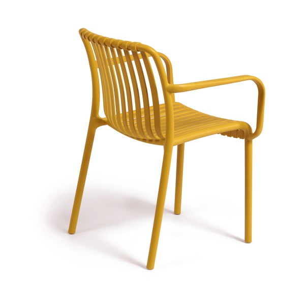 Hořčicově žlutá zahradní židle Kave Home Isabellini-image-4