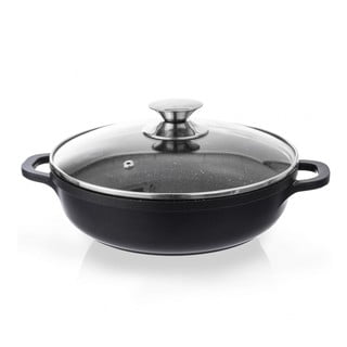 Kastrol s nepřilnavým povrchem Pfluon Granit se skleněnou poklicí Orion Grande, ⌀ 28 cm