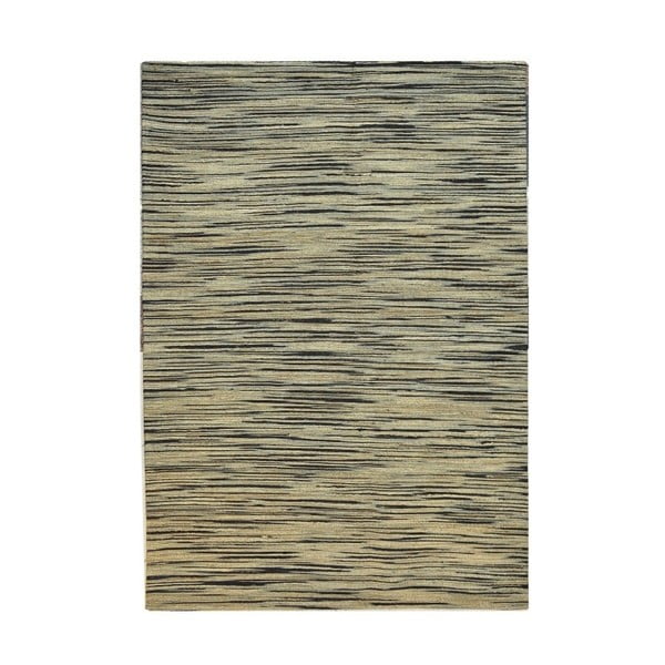 Béžovo-černý jutový koberec The Rug Republic Shiro, 230 x 160 cm