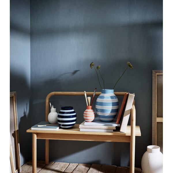 Růžovo-bílá keramická váza Kähler Design Nuovo, výška 14,5 cm-image-1