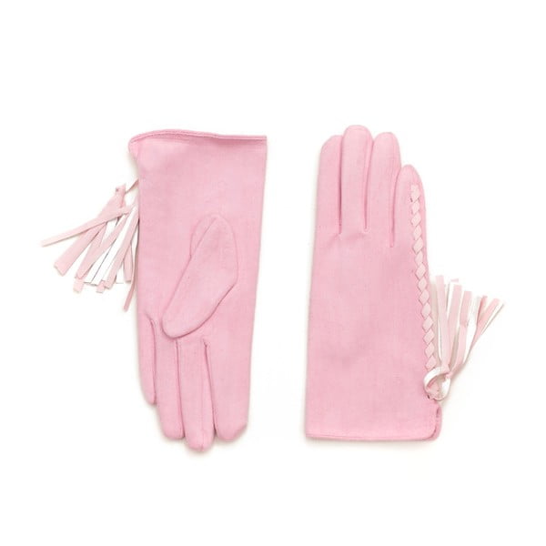Růžové rukavice Tassel