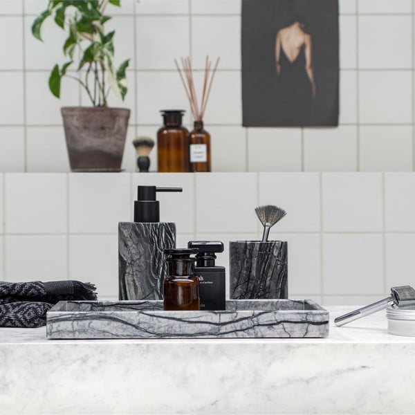 Černý mramorový dávkovač mýdla 0.2 l Marble – Mette Ditmer Denmark-image-1