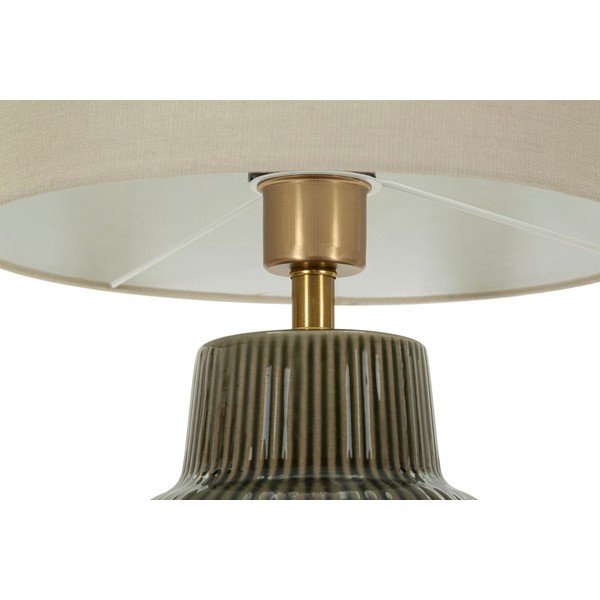 Khaki/krémová keramická stolní lampa s textilním stínidlem (výška 64,5 cm) Harmony – Mauro Ferretti-image-2