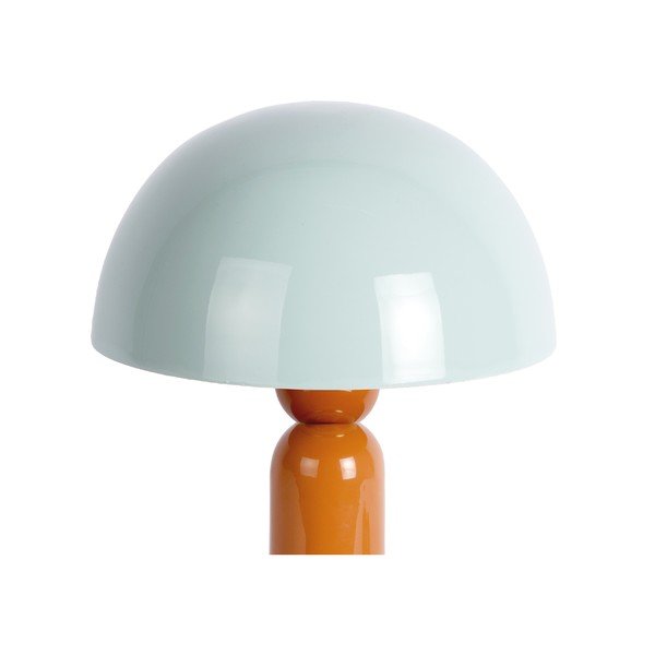 Oranžová/šedomodrá kovová stolní lampa (výška 30 cm) Firenze round – Leitmotiv-image-1