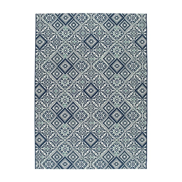 Modrý koberec Universal Finland vhodný i do exteriéru, 150 x 80 cm