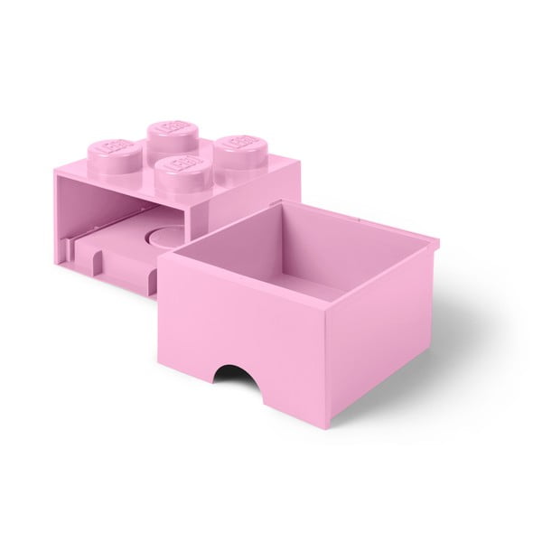 Světle růžový úložný box čtverec LEGO®-image-2