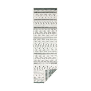 Zeleno-krémový venkovní koberec NORTHRUGS Kuba, 80 x 350 cm