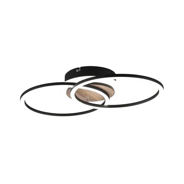 Černo-hnědé LED stmívatelné stropní svítidlo 28x46 cm Giro – Reality-image-2