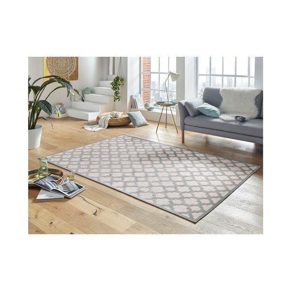 Šedý koberec z viskózy Mint Rugs Bryon, 160 x 230 cm-image-1