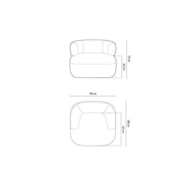 Béžové křeslo z textilie bouclé Jenny – Micadoni Home-image-4