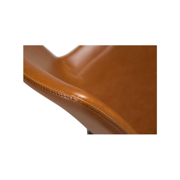 Světle hnědá barová židle z imitace kůže DAN-FORM Denmark Hype, výška 91 cm-image-4