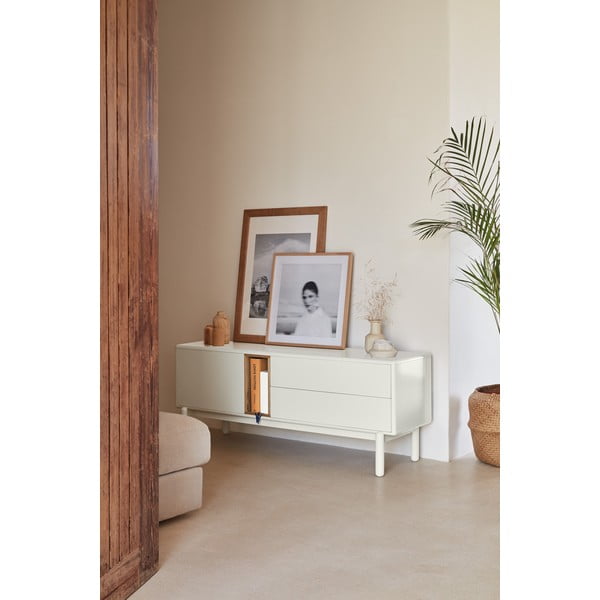 Krémový TV stolek 140x56x40 cm Corvo – Teulat-image-1