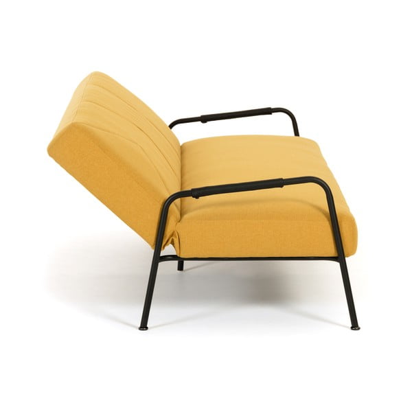 Hořčicově žlutá rozkládací pohovka Kave Home Neiela-image-4