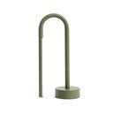 Zelená kovová LED stolní lampa (výška 30 cm) Bow – Kave Home