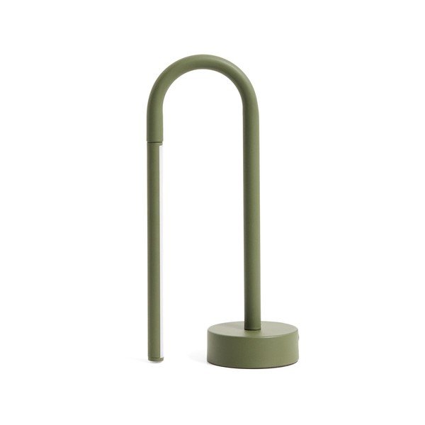 Zelená kovová LED stolní lampa (výška 30 cm) Bow – Kave Home