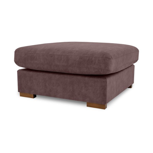 Tmavě hnědá podnožka z imitace kůže Hamburg – Scandic-image-2