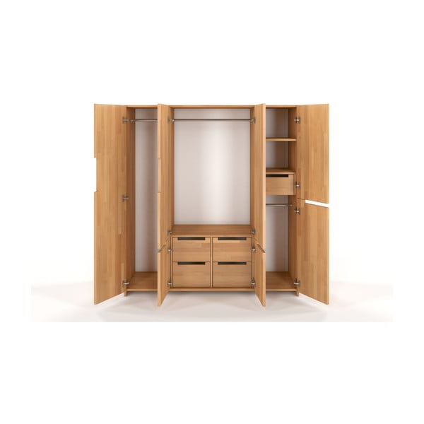 Šatní skříň z bukového dřeva 170x180 cm Bergman - Skandica-image-2