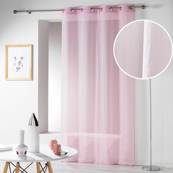 Růžová záclona 140x280 cm Telma – douceur d'intérieur-image-4