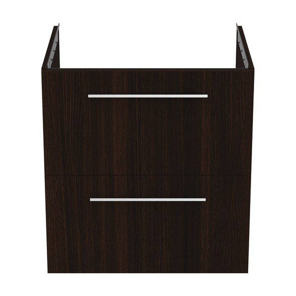 Tmavě hnědá závěsná skříňka pod umyvadlo v dekoru dubu 60x63 cm i.Life B – Ideal Standard