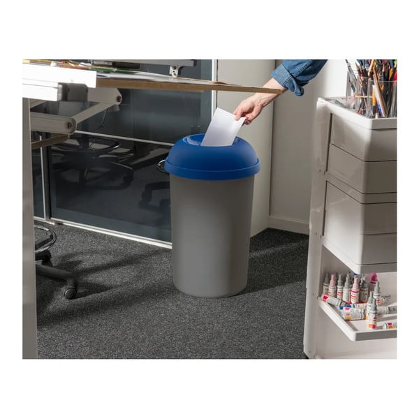 Modré plastové víko na odpadkový koš na tříděný odpad – Addis-image-1