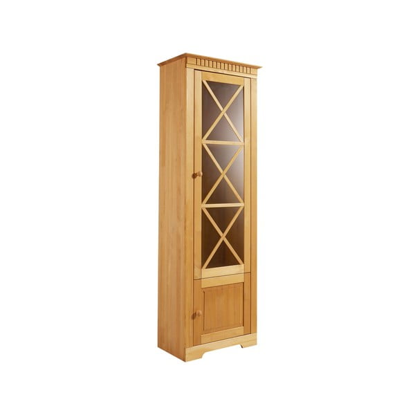 Vitrína z borovicového dřeva v přírodní barvě 180x35 cm Lisa – Støraa-image-2