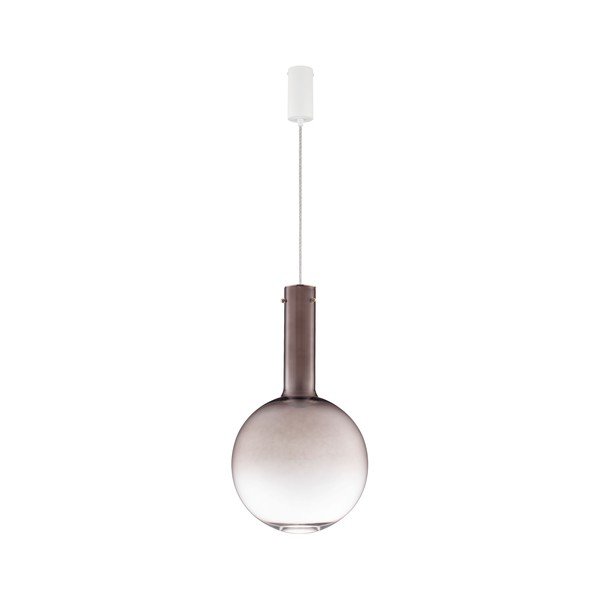 Hnědé skleněné LED stmívatelné závěsné svítidlo ø 30 cm Nostos – Nova Luce