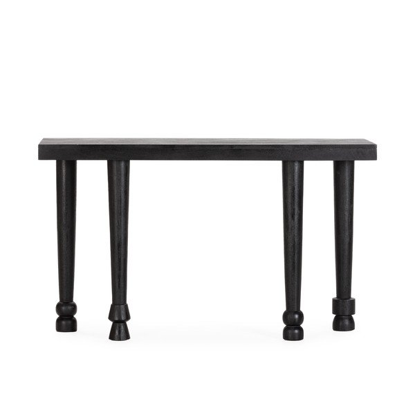 Černý konzolový stolek z mangového dřeva 40x130 cm Inaya – MOME