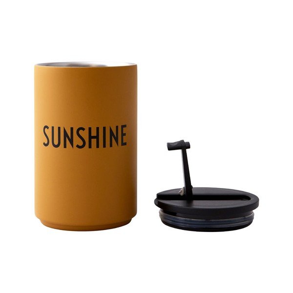Hořčicový cestovní hrnek Design Letters Sunshine, 350 ml-image-2