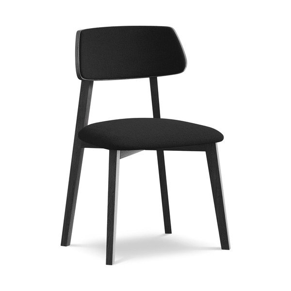 Černá jídelní židle z masivního dřeva Niu – Makamii