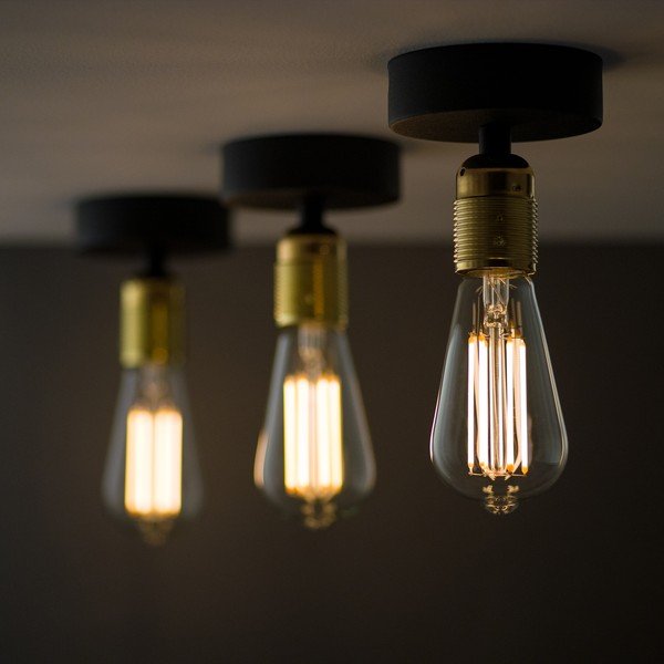 Černé stropní svítidlo se zlatou objímkou Sotto Luce Uno-image-1