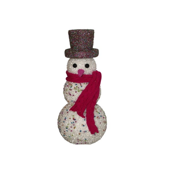 Dekorativní soška Glitter Snowman