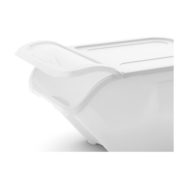 Bílý plastový úložný box s víkem 55x39x46 cm All In Box – KIS-image-3