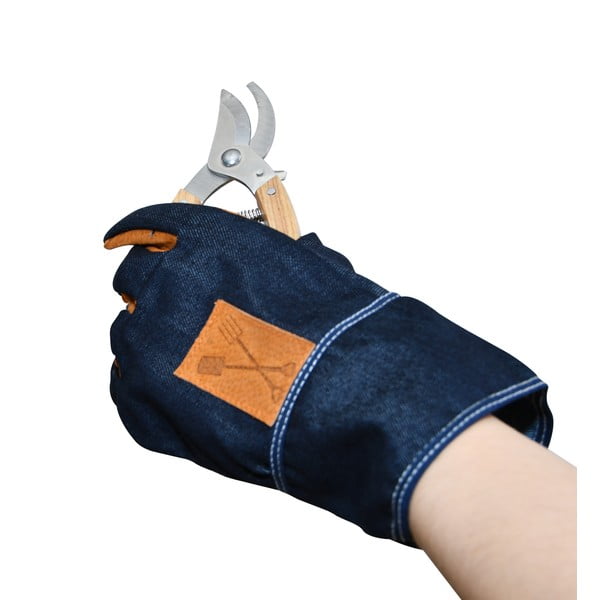 Modro-oranžové zahradnické rukavice Esschert Design Denim-image-4