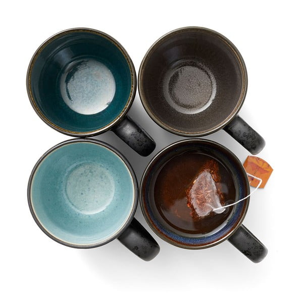 Černé/tmavě modré keramické hrnky v sadě 4 ks 300 ml Gastro Black/Mix – Bitz-image-2