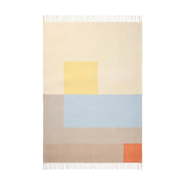 Žluto-modrá deka 125x190 cm Brick – Mette Ditmer Denmark