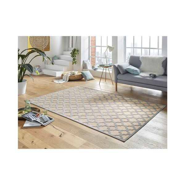 Krémový koberec z viskózy Mint Rugs Bryon, 80 x 125 cm-image-1