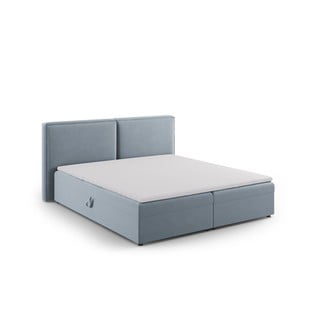 Světle modrá boxspring postel s úložným prostorem 180x200 cm Arendal – Cosmopolitan Design