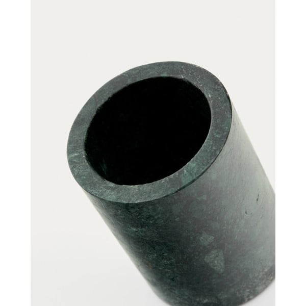 Tmavě zelený mramorový kelímek na zubní kartáčky Elenei – Kave Home-image-3