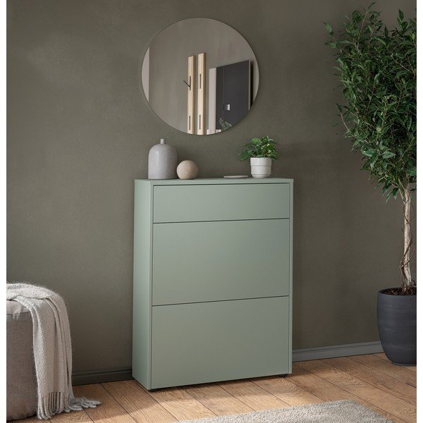 Šedozelená matná skříňka 70x99x34 cm Binetto – Germania-image-1