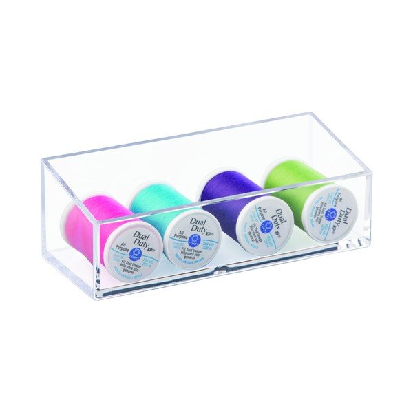 Průhledný stohovatelný box iDesign Clarity, 15 x 6 cm-image-3