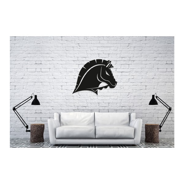 Černá nástěnná dekorace Oyo Concept Horse, 50 x 40 cm