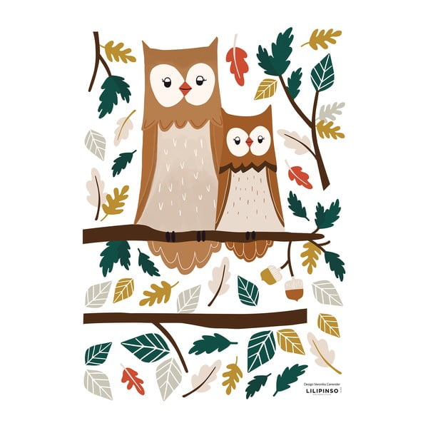 Arch samolepek 30x42 cm Owl Family – Lilipinso